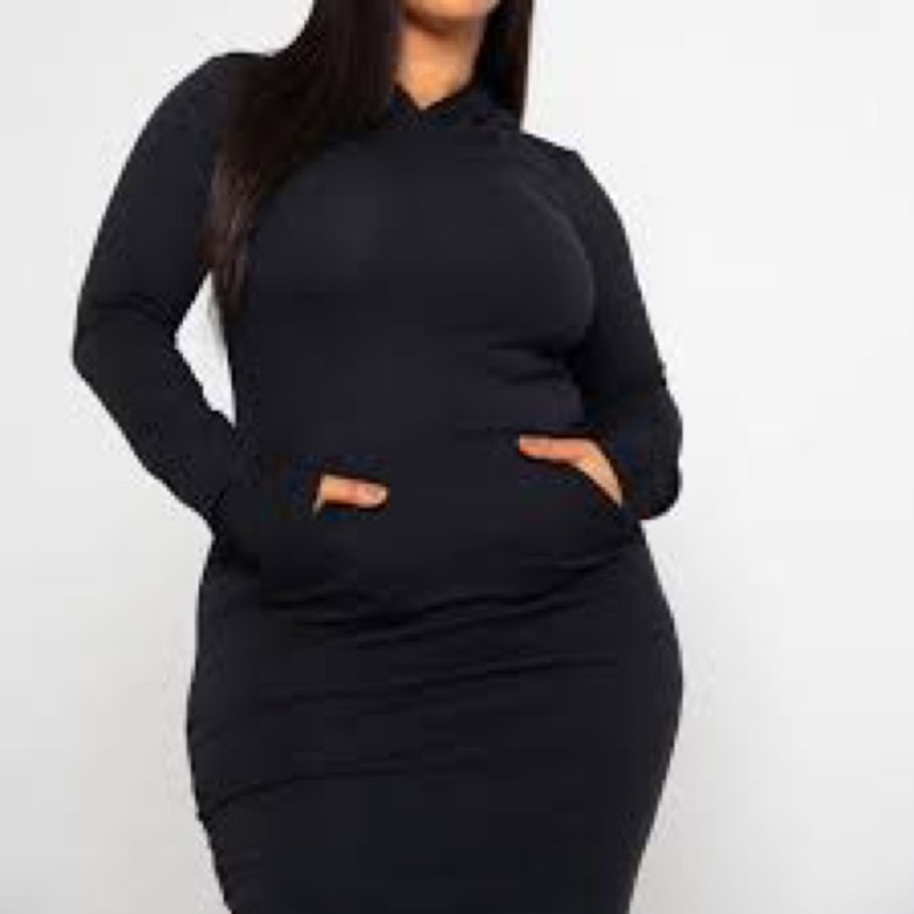BABES The Coven Hooded Dress in BLACK